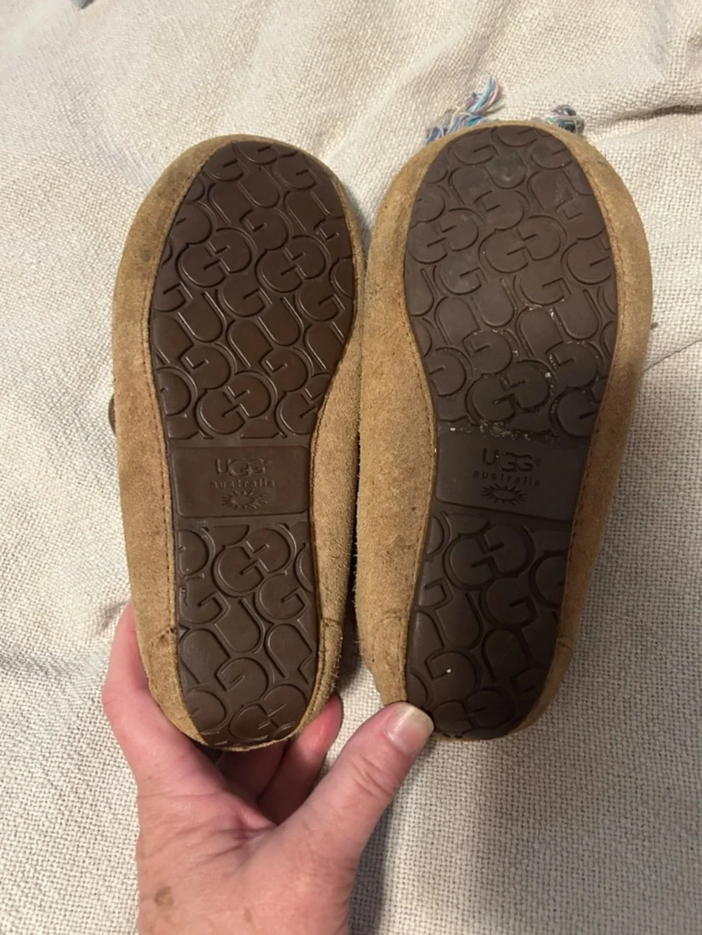 Kids Ugg suede moccasins